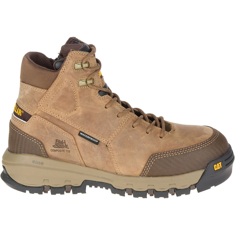 Men's Caterpillar Device Waterproof Ct Work Boots Dark Beige Ireland SXVF10527